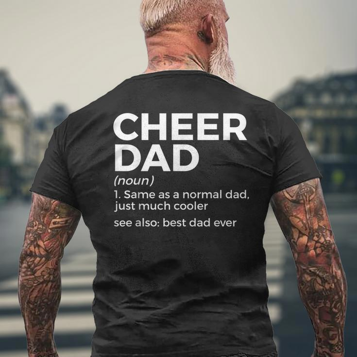 Funny Cheer Dad Definition Best Dad Ever Cheerleading Mens Back Print T-shirt Gifts for Old Men