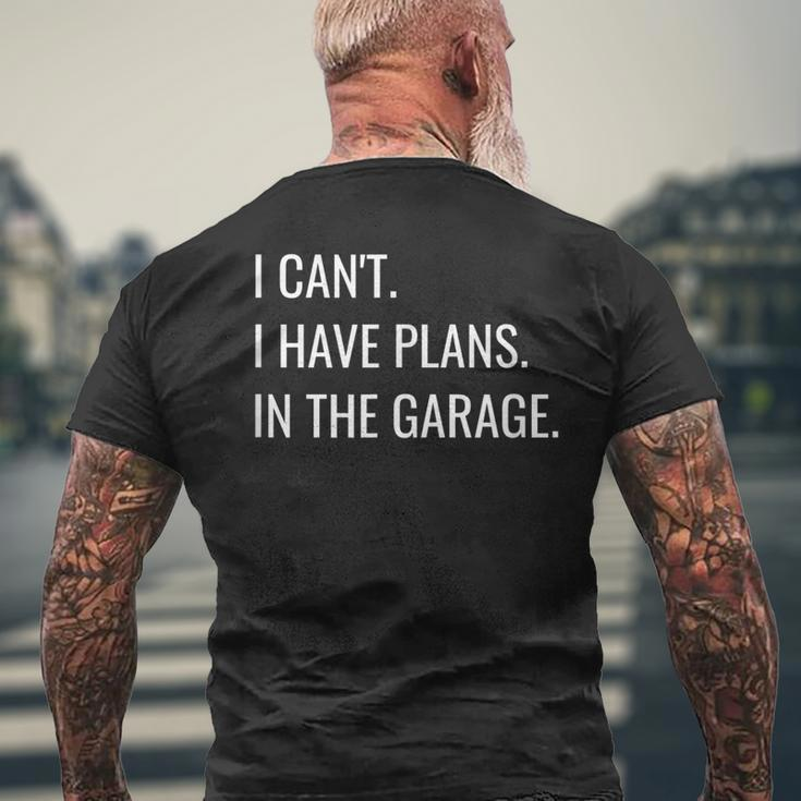 Funny Garage Car Guys Workshop Mechanic Mens Back Print T-shirt Gifts for Old Men