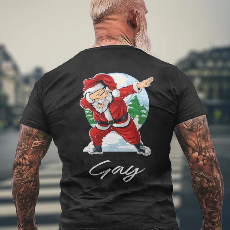 Gay Name Gift Santa Gay Mens Back Print T-shirt Gifts for Old Men