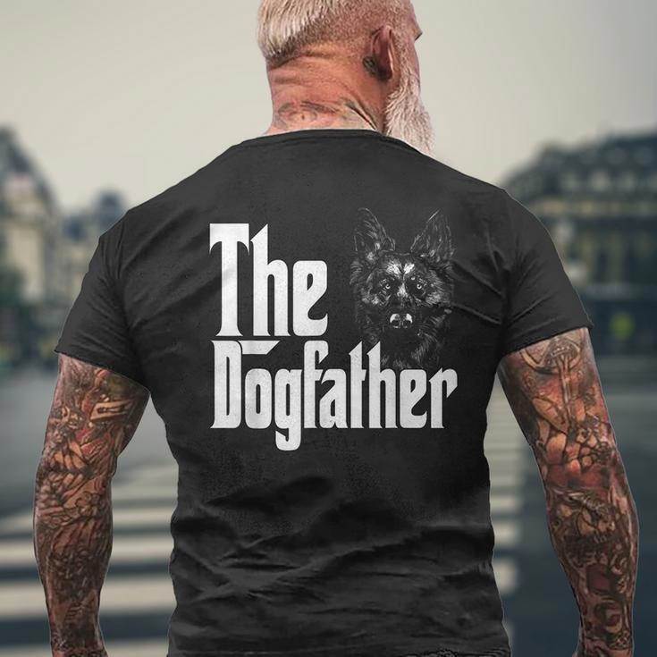 German Shepherd Dog Dad Dogfather Dogs Daddy Father Mens Back Print T-shirt Gifts for Old Men