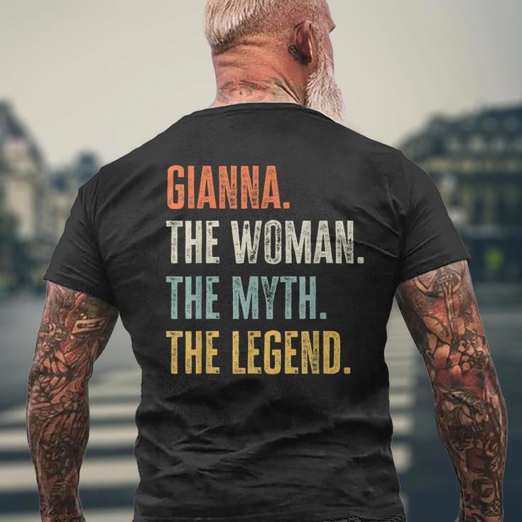 Gianna The Best Woman Myth Legend Funny Best Name Gianna Mens Back Print T-shirt Gifts for Old Men