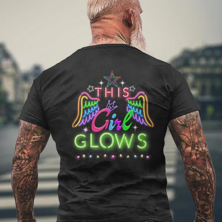 This Girl Glows Lights Glow Party Lover Men's Back Print T-shirt Gifts for Old Men