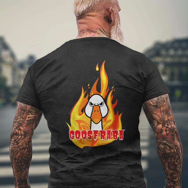 Goosfraba Angry Goose Men's Back Print T-shirt Gifts for Old Men