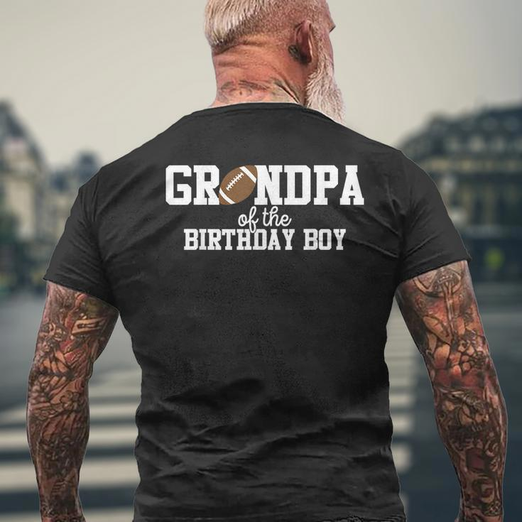 Grandpa 5 Of The Birthday Boy Football Lover First Birthday Men's Back Print T-shirt Gifts for Old Men