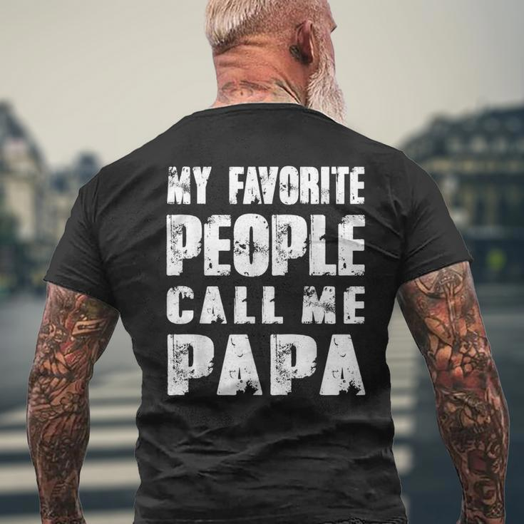 Grandpa Dad My Favorite People Call Me Papa Men's Back Print T-shirt Gifts for Old Men