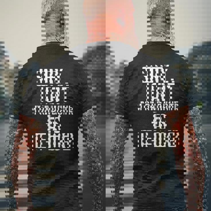 Grandpa Grandma My Granddaughter Has Ice Hockey Men's Back Print T-shirt Gifts for Old Men Grandpa Grandma My Granddaughter Has Ice Hockey Men's Back Print T-shirt Gifts for Old Men