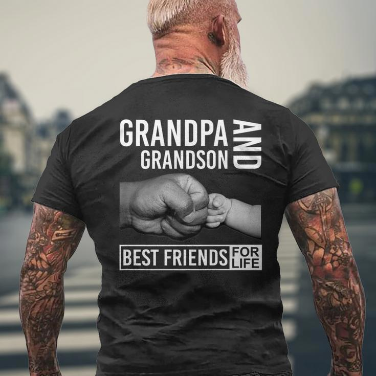 Grandpa And Grandson Best Friends For LifeMen's Back Print T-shirt Gifts for Old Men