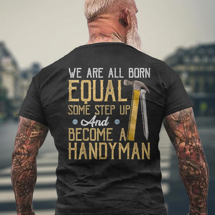 Handyman Dad Fathers Day Men's T-shirt Back Print Gifts for Old Men
