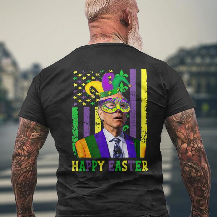 Happy Easter Confused Joe Biden Mardi Flag Costume V4 Men's T-shirt Back Print Gifts for Old Men