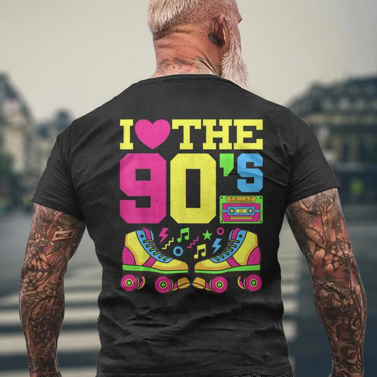 Heart 90S 1990S Fashion Theme Party Outfit Nineties Costume Men's Back Print T-shirt Gifts for Old Men