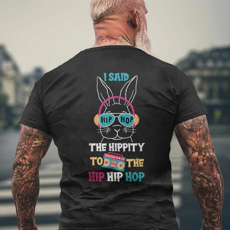 I Said Hip The Hippity To Hop Hip Hop Bunny Easter Day Men's Back Print T-shirt Gifts for Old Men