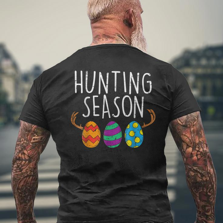 Hunting Season Eggs Deer Easter Day Egg Hunt Hunter Men's Back Print T-shirt Gifts for Old Men