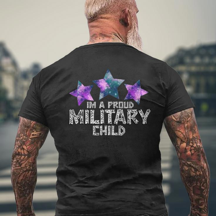 Im A Military Kid Month Of The Military Child Army Soldier Mens Back Print T-shirt Gifts for Old Men