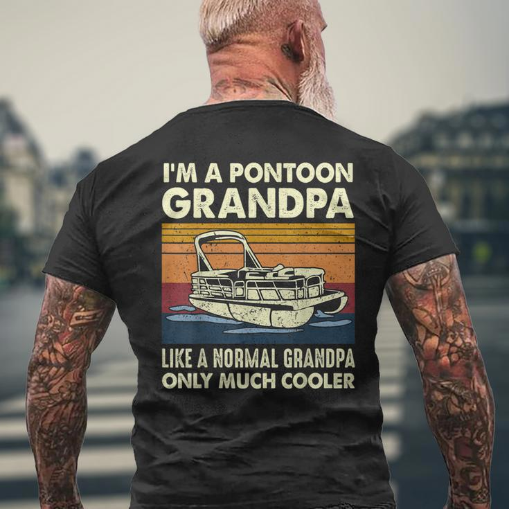 Im A Pontoon Grandpa Like A Normal Grandpa Only Much Cooler Mens Back Print T-shirt Gifts for Old Men