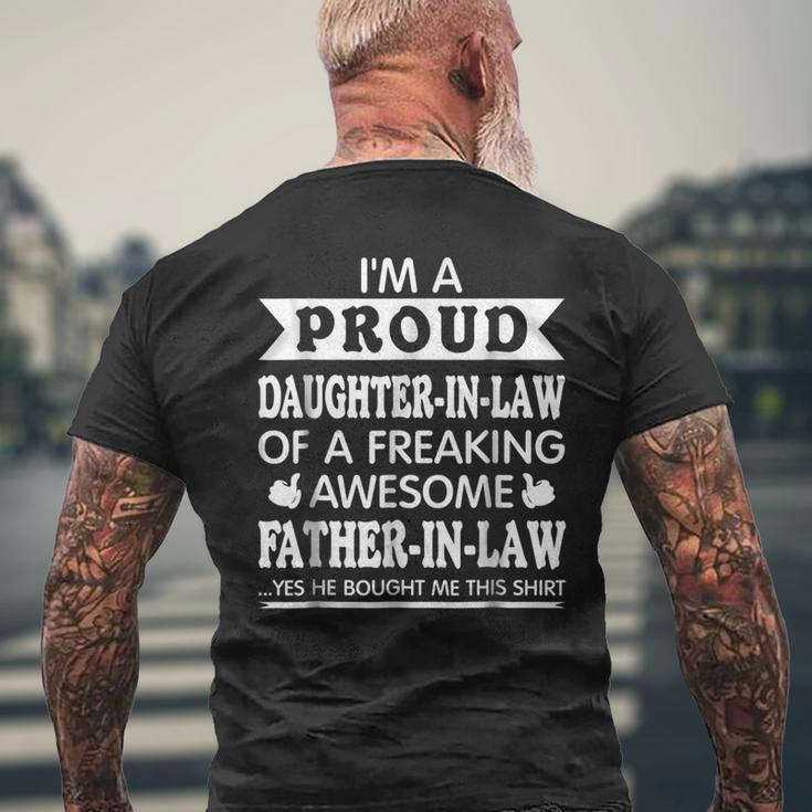Im A Proud Daughter In Law Of Awesome Father In Law Mens Back Print T-shirt Gifts for Old Men