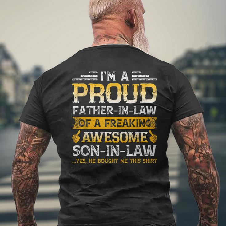 Im A Proud Father In Law Of A Awesome Son In Law Funny Mens Back Print T-shirt Gifts for Old Men