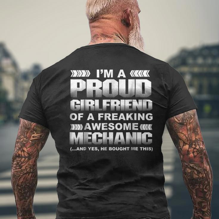 Im A Proud Girlfriend Of An Awesome Mechanic Mens Back Print T-shirt Gifts for Old Men