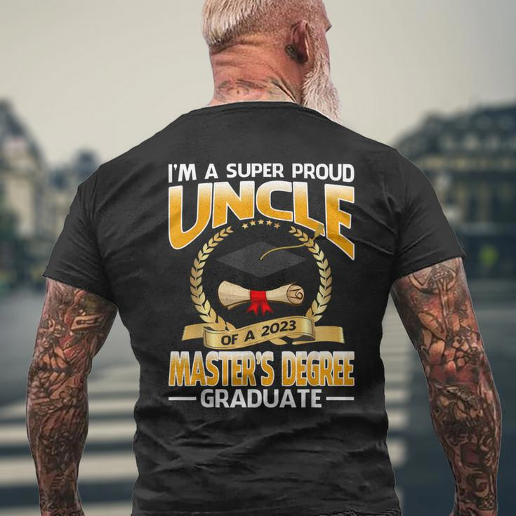 Im A Super Proud Uncle Of A 2023 Masters Degree Graduate Mens Back Print T-shirt Gifts for Old Men