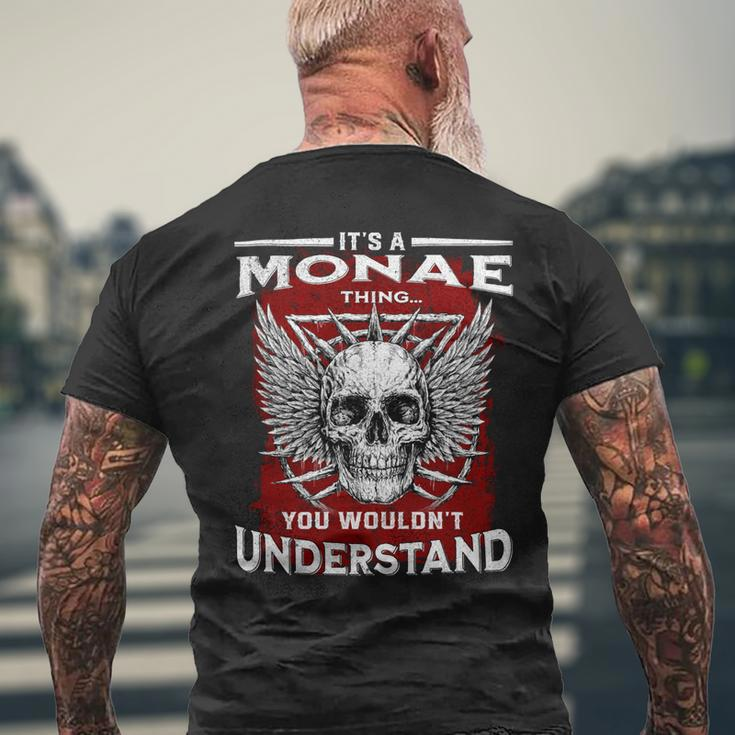 Its A Monae Thing You Wouldnt Understand Monae Last Name Mens Back Print T-shirt Gifts for Old Men