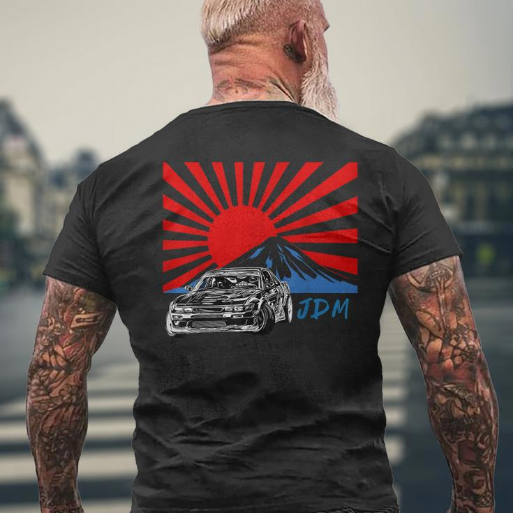 Jdm Drift Sunburst Mens Back Print T-shirt Gifts for Old Men