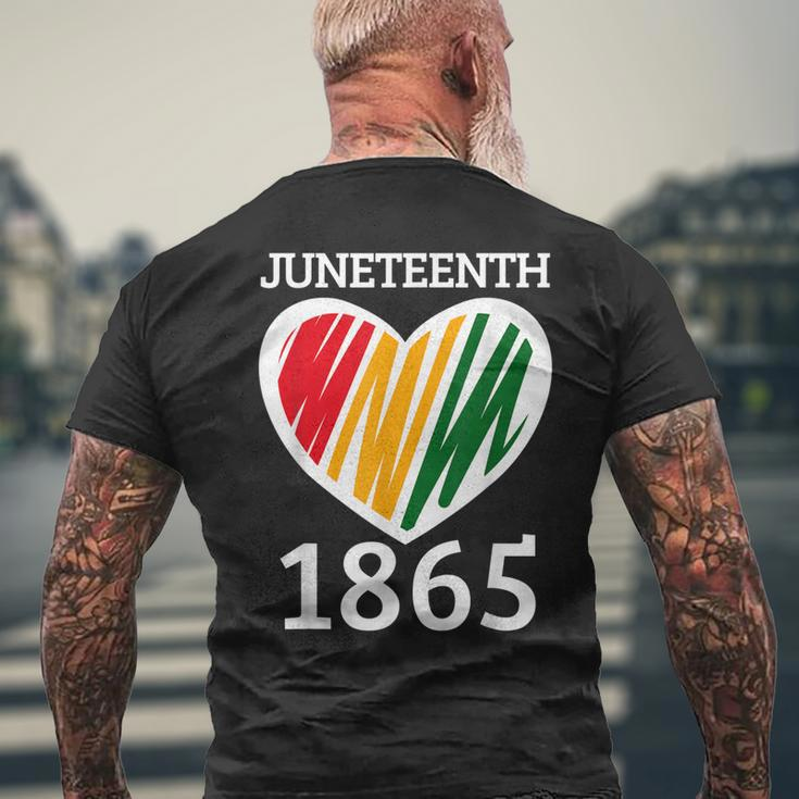 Junenth 1865 African American Freedom Day Men's Back Print T-shirt Gifts for Old Men