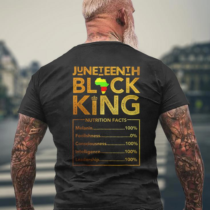 Junenth Black King Melanin Dad Fathers Day Men Fathers Mens Back Print T-shirt Gifts for Old Men