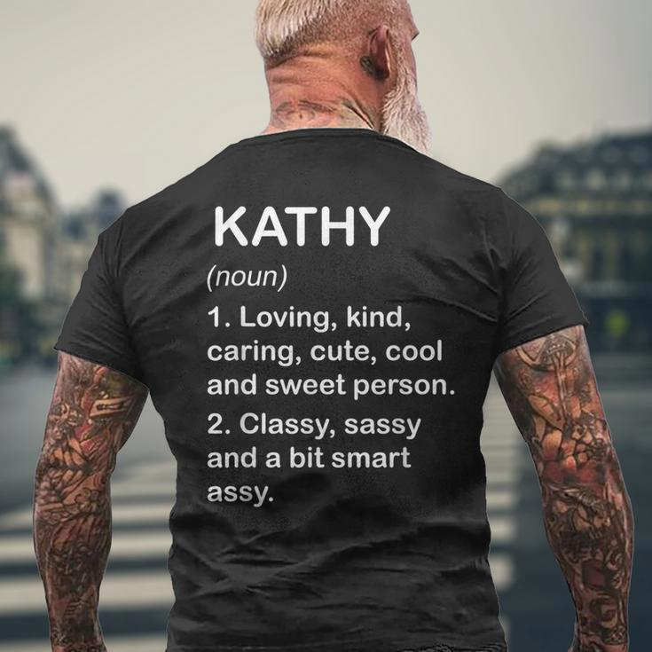 Kathy Definition Personalized Custom Name Loving Kind Mens Back Print T-shirt Gifts for Old Men