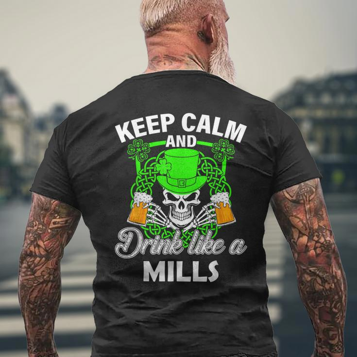 Keep Calm And Drink Like A Mills St Patricks Day Lucky Men's T-shirt Back Print Gifts for Old Men