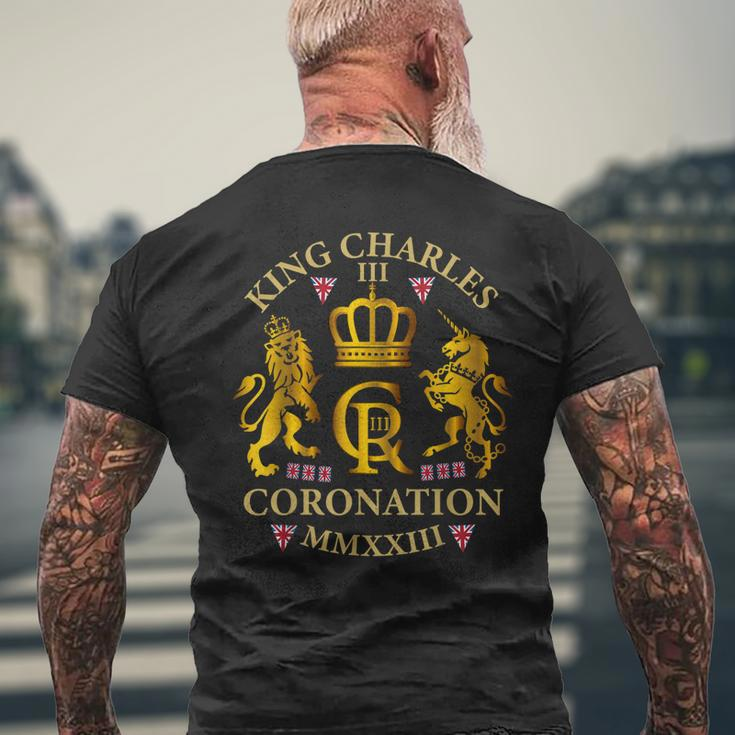 King Charles Iii British Monarch Royal Coronation May 2023 Men's Back Print T-shirt Gifts for Old Men