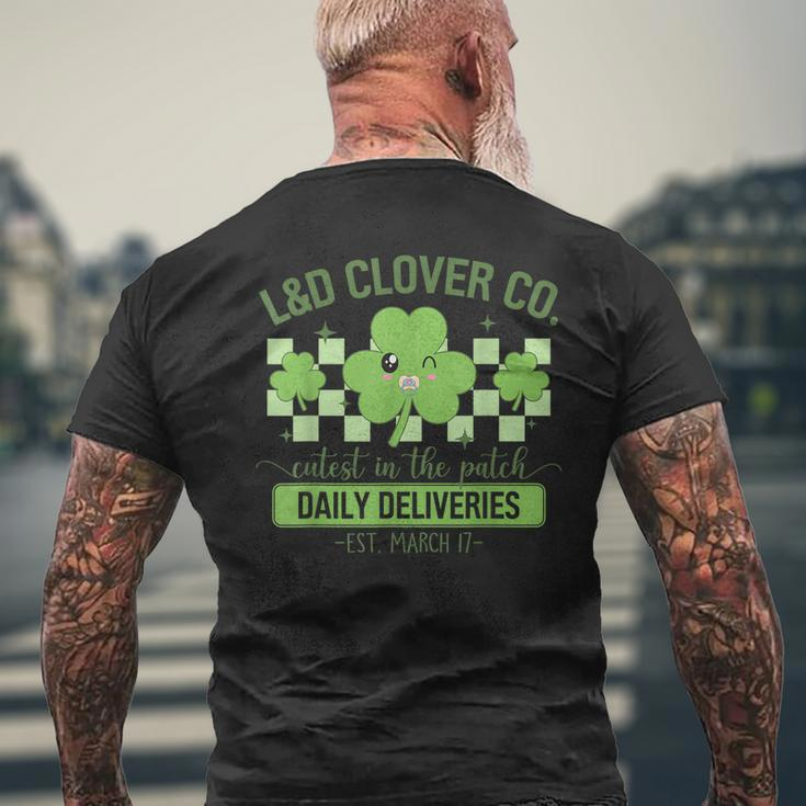 L&D Clover Co St Patricks Day Labor And Delivery Men's T-shirt Back Print Gifts for Old Men