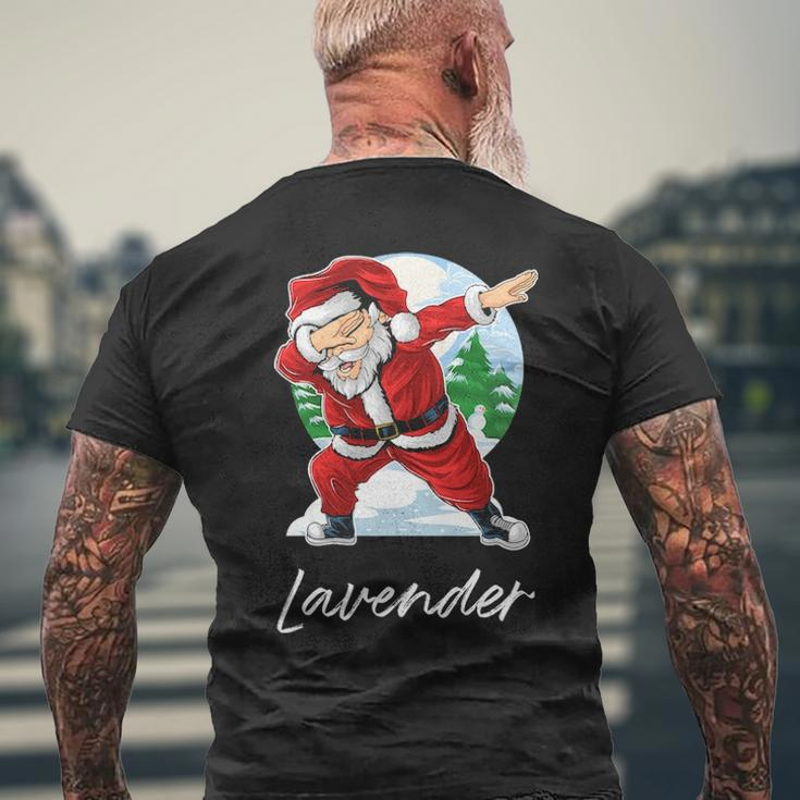 Lavender Name Gift Santa Lavender Mens Back Print T-shirt Gifts for Old Men