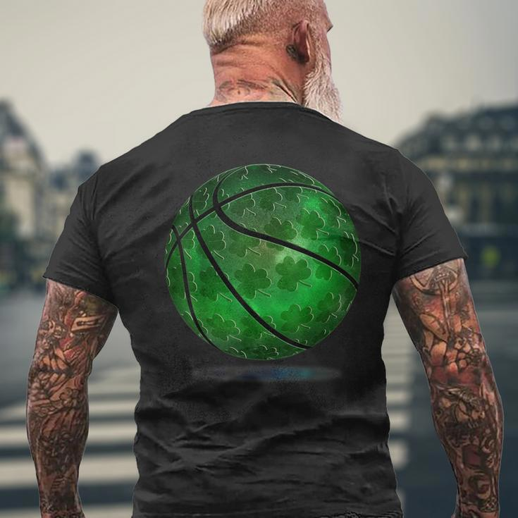 Luck Of The Irish St Patricks Day Accessories Basketball Men's Back Print T-shirt Gifts for Old Men