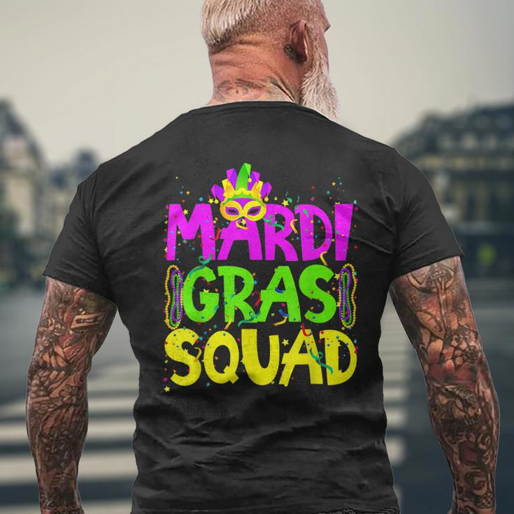 Mardi Gras Squad Party Costume Outfit Mardi Gras Men's T-shirt Back Print Gifts for Old Men