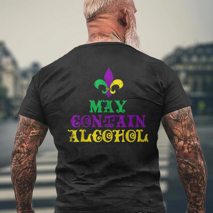 May Contain Alcohol Mardi Gras V2 Men's T-shirt Back Print Gifts for Old Men