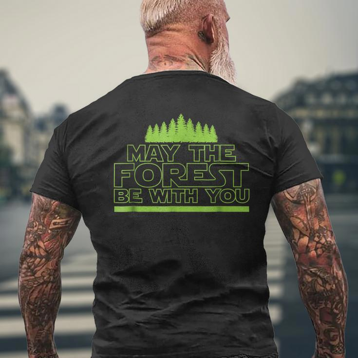 May The Forest Be With You Shirt Earth Day Environment Tee Men's Back Print T-shirt Gifts for Old Men