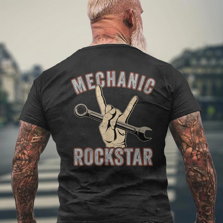 Mechanic Garage Car Enthusiast Man Cave Design For Garage Gift For Mens Mens Back Print T-shirt Gifts for Old Men