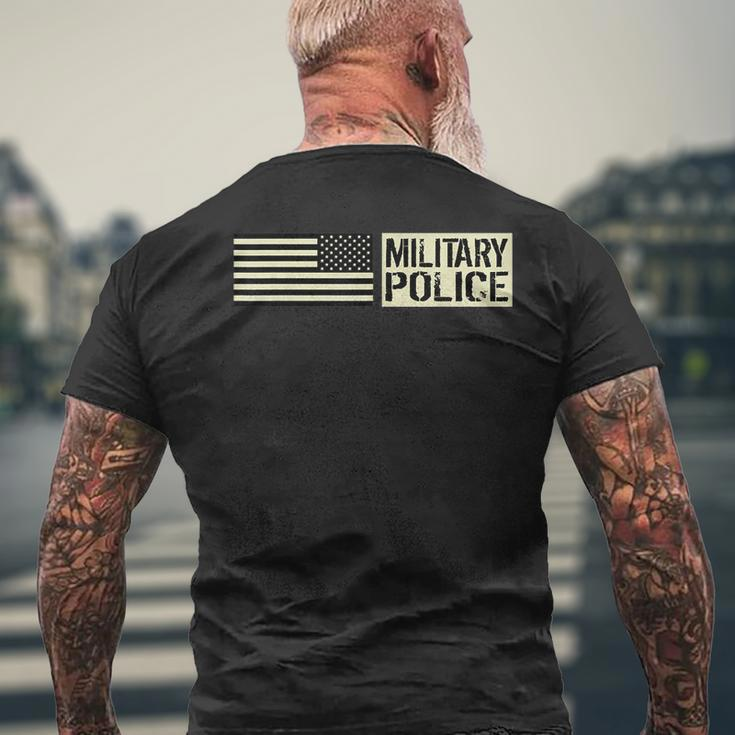 Military Police Flag America Mp Army Veteran Mens Back Print T-shirt Gifts for Old Men