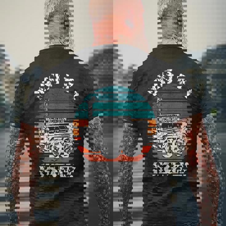 Mind If I SmokeBbq Mind If I Smoke Men's Back Print T-shirt Gifts for Old Men