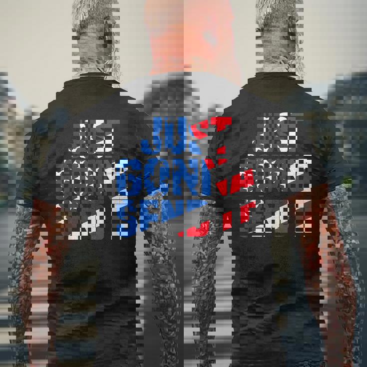 Motocross Racer Trail Rider Outdoor Just Gonna Send It Men's Crewneck Short Sleeve Back Print T-shirt Gifts for Old Men