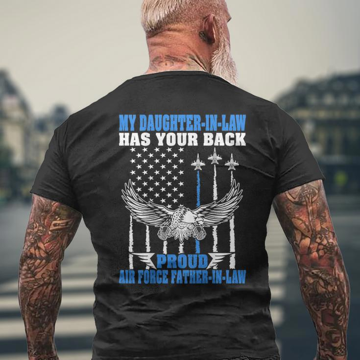 My Daughterinlaw Has Your Back Air Force Fatherinlaw Gift For Mens Mens Back Print T-shirt Gifts for Old Men