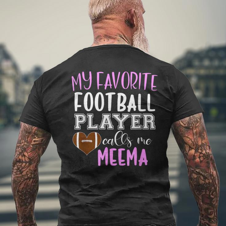My Favorite Football Player Call Me Meema Mens Back Print T-shirt Gifts for Old Men