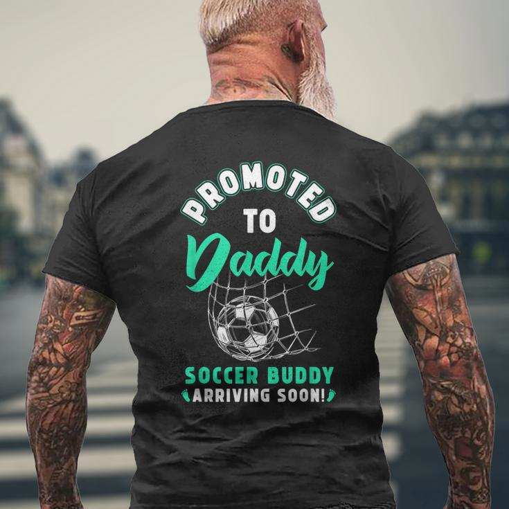New First Time Dad To Be Soon Soccer Daddy Men's Back Print T-shirt Gifts for Old Men