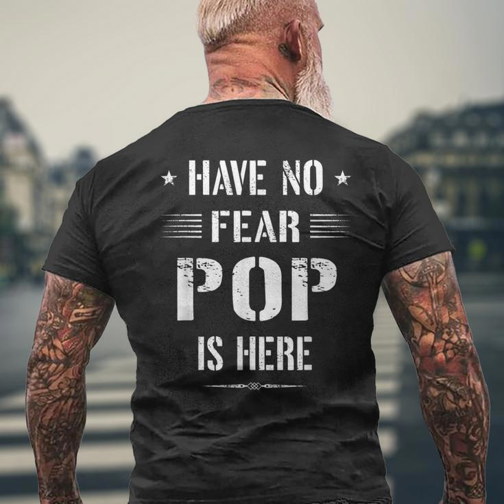Have No Fear Pop Is Here Dad Men's Back Print T-shirt Gifts for Old Men