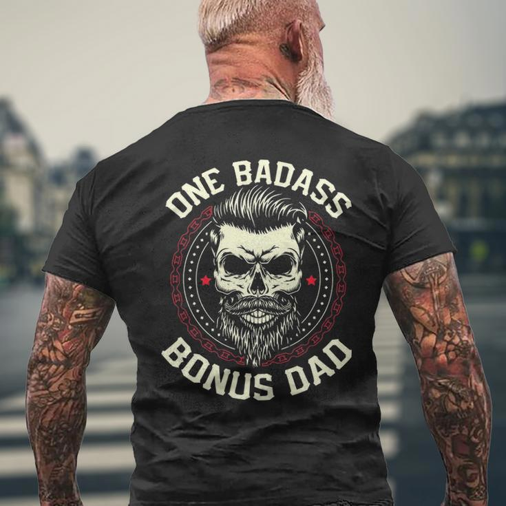 One Badass Bonus Dad Fathers Day Men's T-shirt Back Print Gifts for Old Men