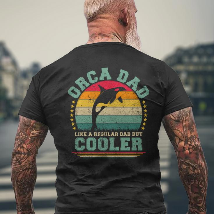 Orca Dad Like A Regular Dad But Cooler Father’S Day Long SleeveMen's Back Print T-shirt Gifts for Old Men