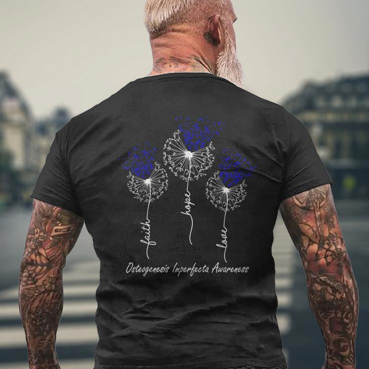 Osteogenesis Imperfecta Awareness Faith Hope Love Mens Back Print T-shirt Gifts for Old Men