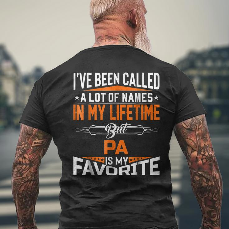 Pa Is My Favorite Name In My Lifetime Shirt Father Day Men's Back Print T-shirt Gifts for Old Men