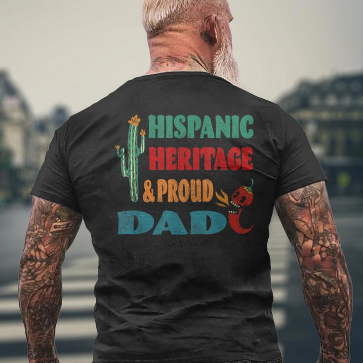 Hispanic Heritage &Amp Proud Dad Men's Back Print T-shirt Gifts for Old Men
