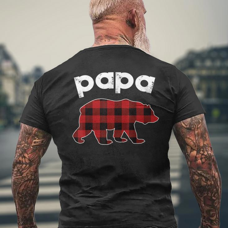 Mens Papa Bear TshirtPapa Bear Fathers Day ShirtMatching Family Men's Back Print T-shirt Gifts for Old Men