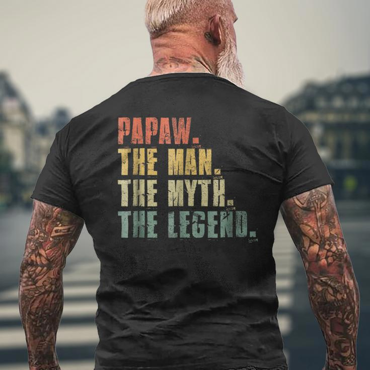 Mens Papaw Man Myth Legend For Dad Fathers Day Gif Men's Back Print T-shirt Gifts for Old Men
